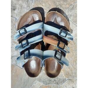 Birkenstock Blue and Brown Sandals